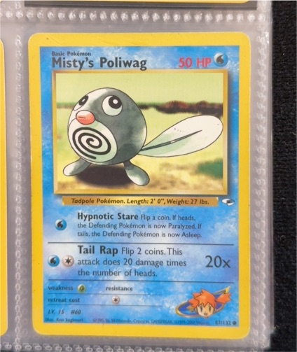 2000 Pokémon Gym Heroes #87 Misty's Poliwag — front