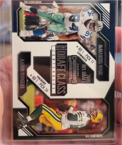 2024 Panini Contenders Historic Draft Class #2005 DeMarcus Ware / Aaron Rodgers — front