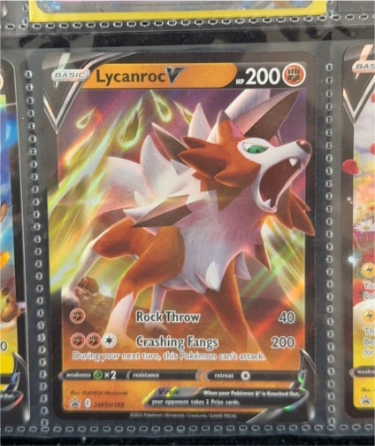 2022 Pokémon SWSH Black Star Promo #SWSH199 Lycanroc V — front