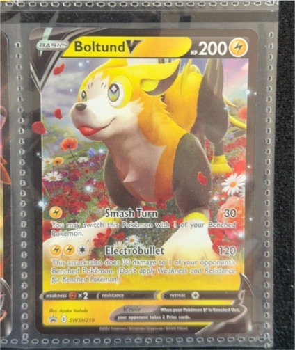 2022 Pokémon Boltund V SWSH219 Black Star Promo — front