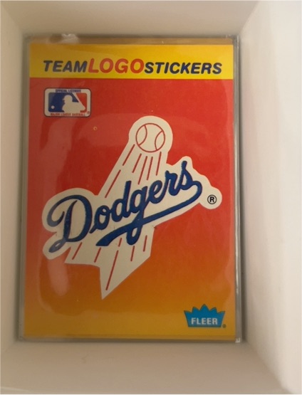 1991 Fleer #NNO Los Angeles Dodgers Team Logo Sticker — front