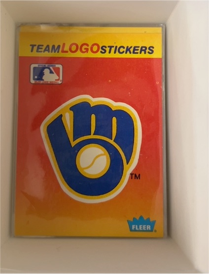 1991 Fleer #NNO Milwaukee Brewers Team Logo Sticker — front