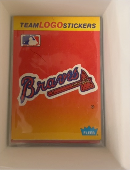 1991 Fleer Team Logo Stickers Atlanta Braves — front