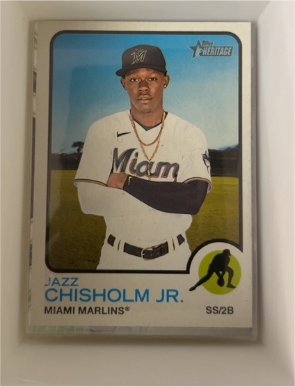 2022 Topps Heritage #120 Jazz Chisholm Jr. Miami Marlins — front
