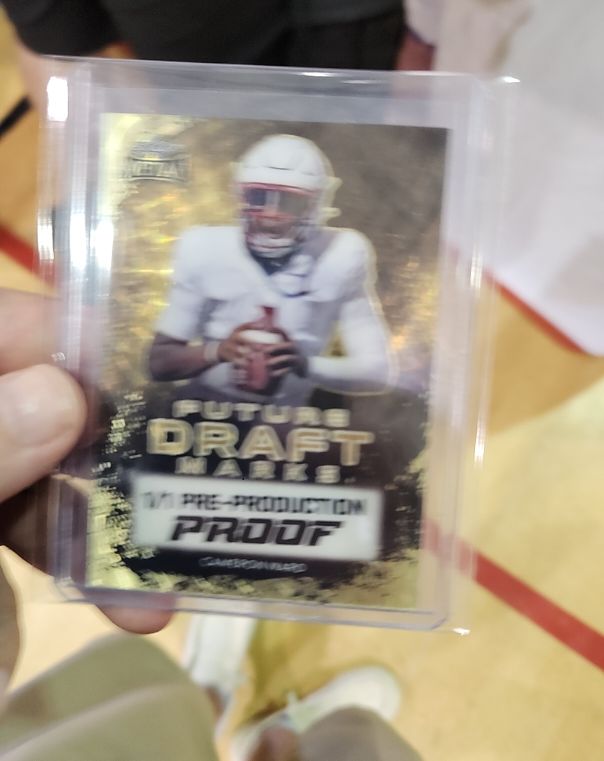 2024 Leaf Football 1/1 Pre Production Proof Cameron Ward — front