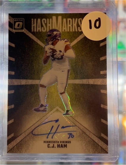2024 Panini Donruss Optic #HM-CHM C.J. Ham Hash Marks Auto — front