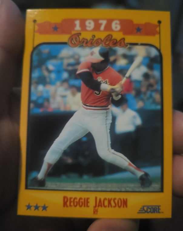 1988 Score #501 Reggie Jackson Baltimore Orioles — front