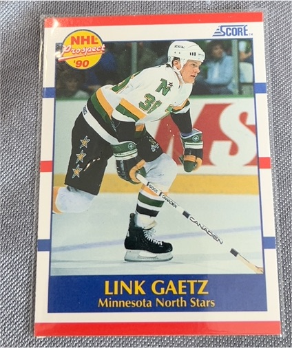 1990 Score #411 Link Gaetz — front