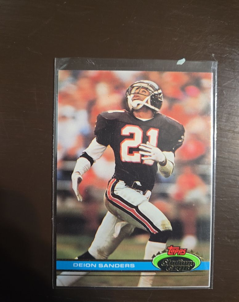 1991 Topps Stadium Club #3 Deion Sanders — front