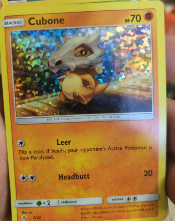 2017 Pokémon McDonald's Promo #7 Cubone — front