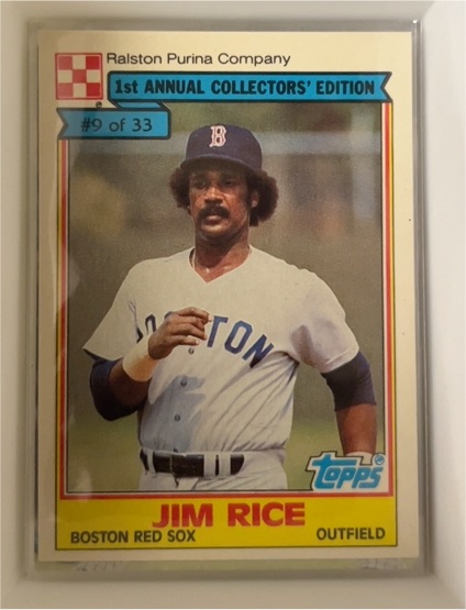 1984 Topps Ralston Purina #9 Jim Rice — front