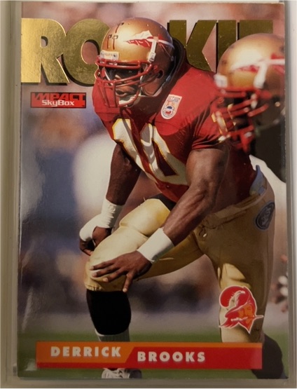 1995 SkyBox Impact #190 Derrick Brooks — front