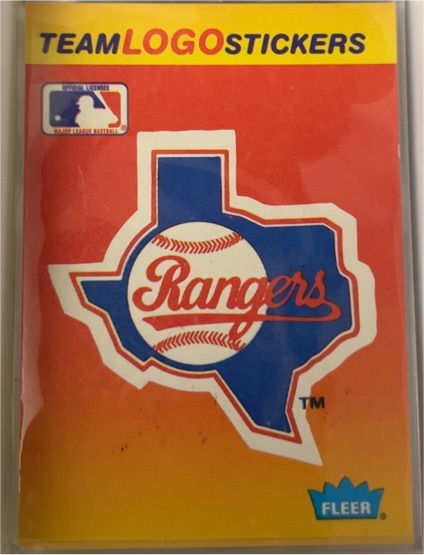1991 Fleer Team Logo Stickers #NNO Texas Rangers — front