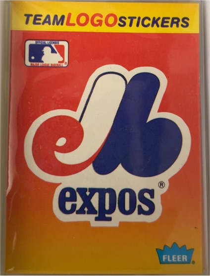 1991 Fleer Team Logo Stickers #NNO Montreal Expos — front
