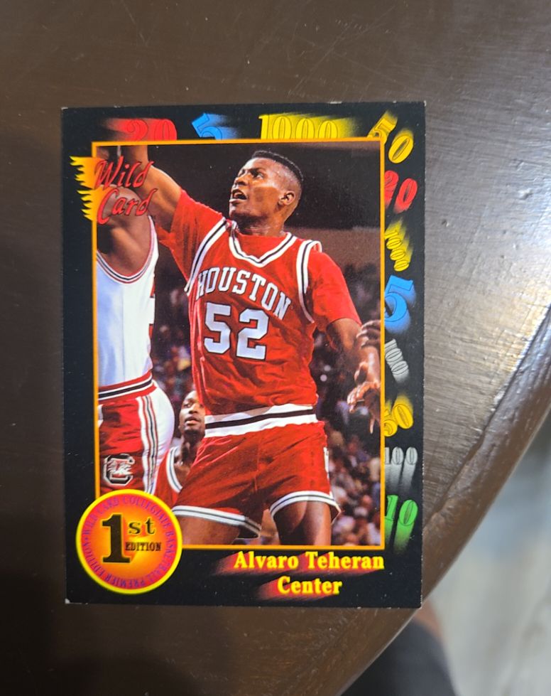 1992 Wild Card Collegiate #3 Alvaro Teheran — front