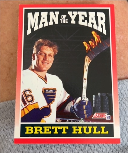 1991-92 Score Canadian Man of the Year #261 Brett Hull — front