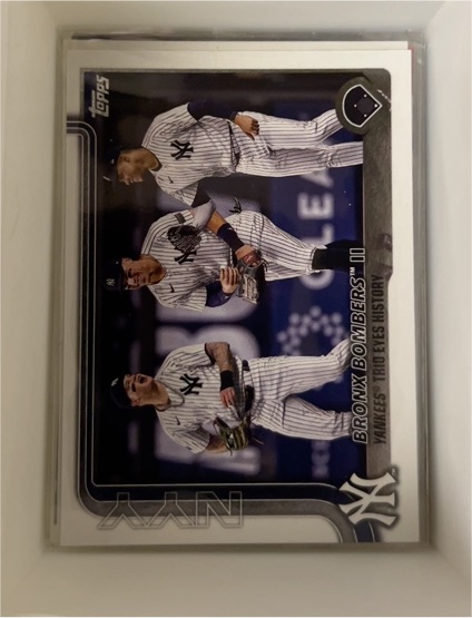 2025 Topps Series 1 #184 Bronx Bombers II Yankees Trio Eyes History — front