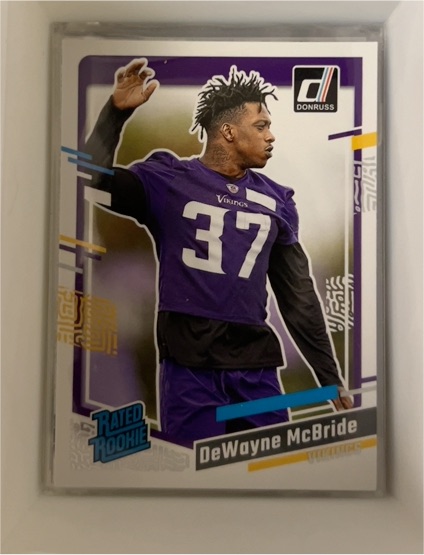 2023 Donruss #366 DeWayne McBride Rated Rookie Minnesota Vikings — front
