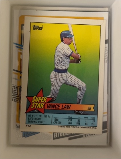 1989 Topps Super Star Mini #42 Vance Law — front