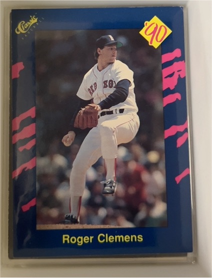 1990 Classic Blue #51 Roger Clemens Boston Red Sox — front