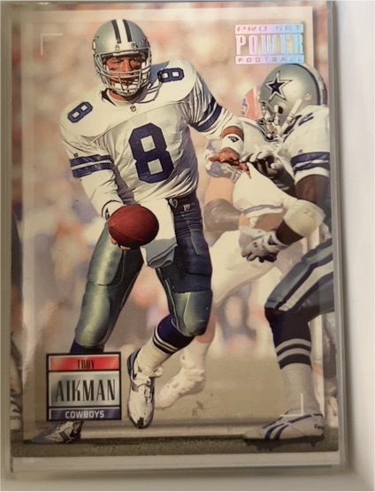 1993 Pro Set Power #8 Troy Aikman Dallas Cowboys — front