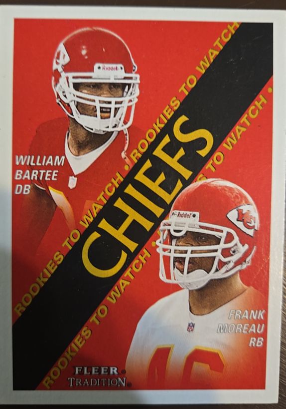 2000 Fleer Tradition #349 William Bartee / Frank Moreau Rookie Kansas City Chiefs — front