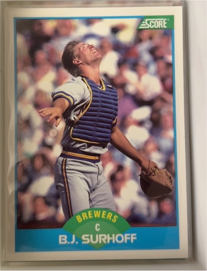 1989 Score #154 B.J. Surhoff — front