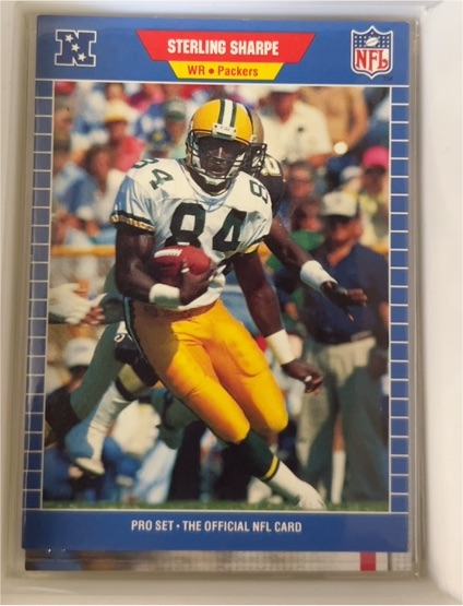 1989 Pro Set #550 Sterling Sharpe — front