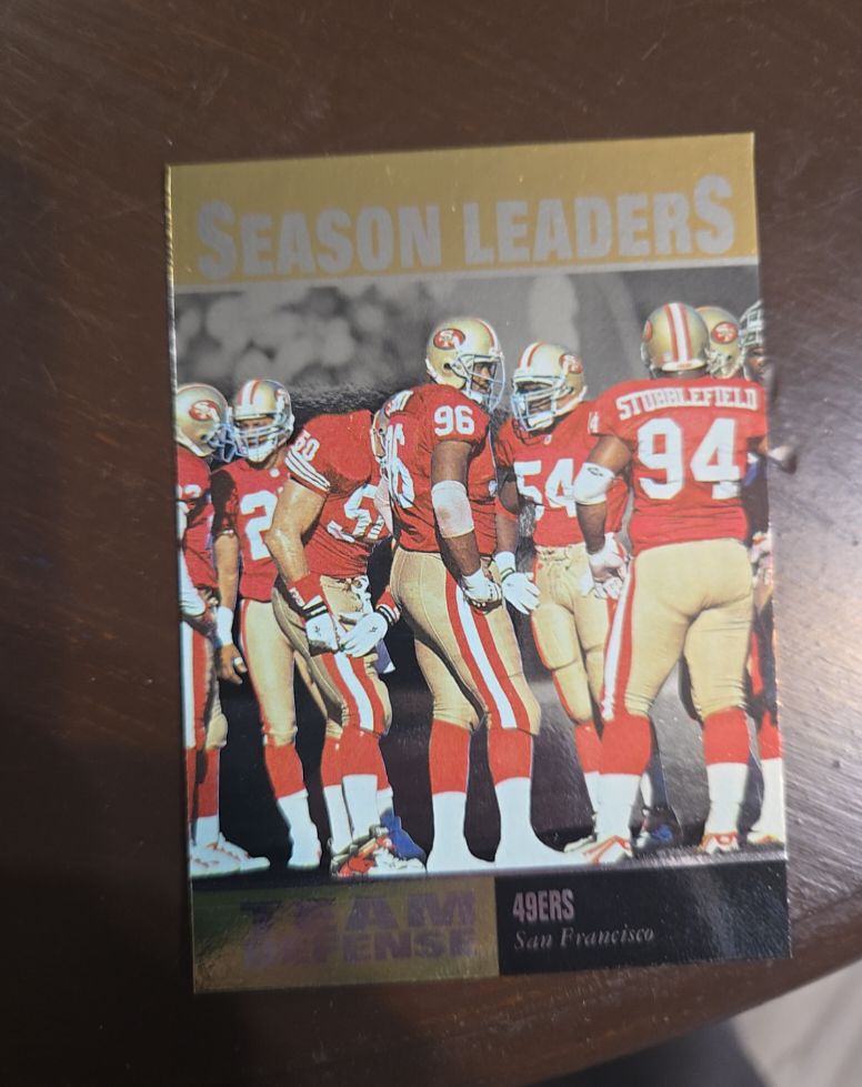 1996 Upper Deck Season Leaders #224 49ers Team Defense — front