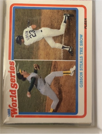 1989 Fleer #5 Gibson Steals the Show World Series — front