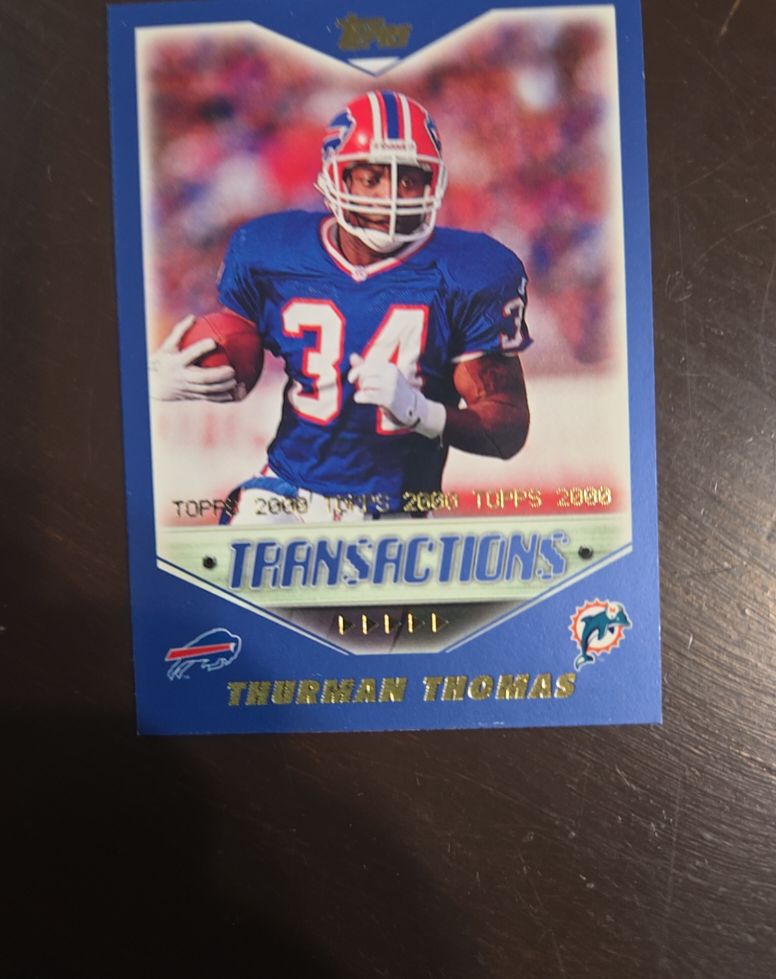2000 Topps Transactions #102 Thurman Thomas — front