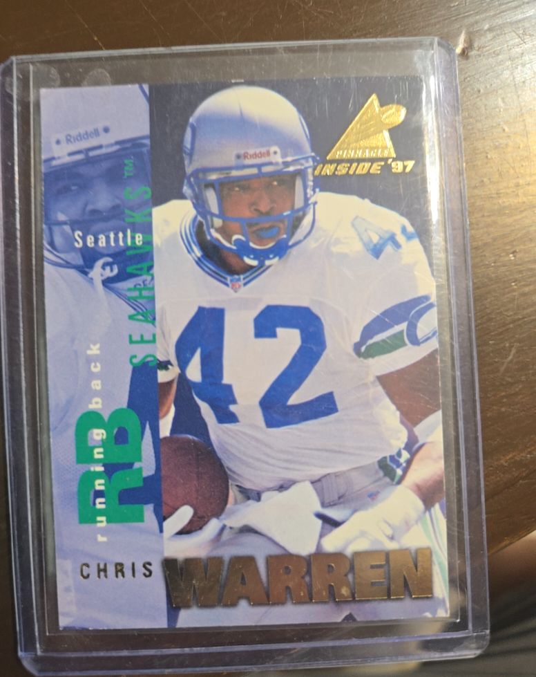 1997 Pinnacle Inside Gridiron Gold #41 Chris Warren — front