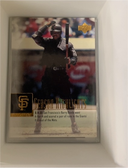 2001 Upper Deck #267 Barry Bonds Season Highlights — front