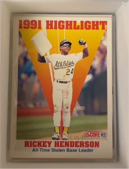 1992 Score #430 Rickey Henderson — front