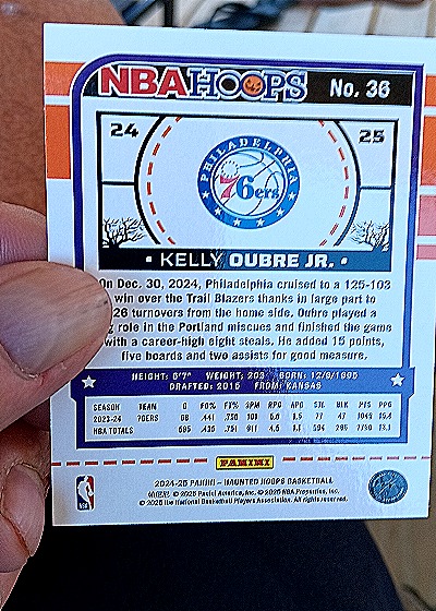 2024-25 Panini NBA Hoops #36 Kelly Oubre Jr. — back