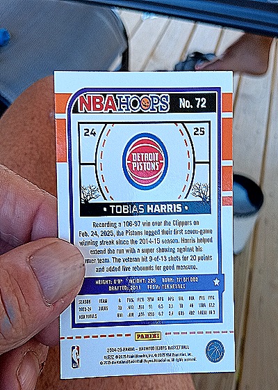 2024-25 Panini NBA Hoops #72 Tobias Harris — back