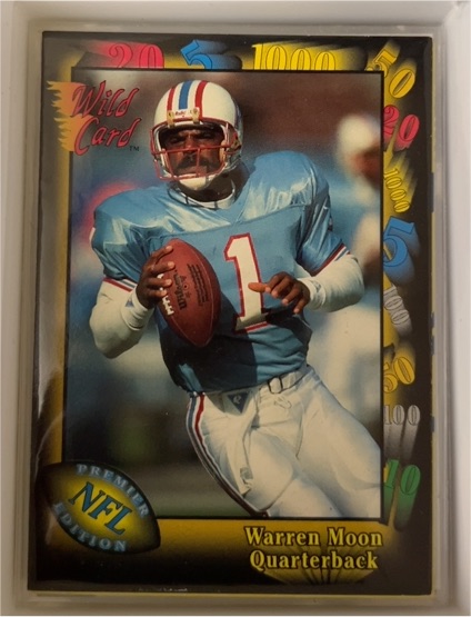 1991 Wild Card #27 Warren Moon — front