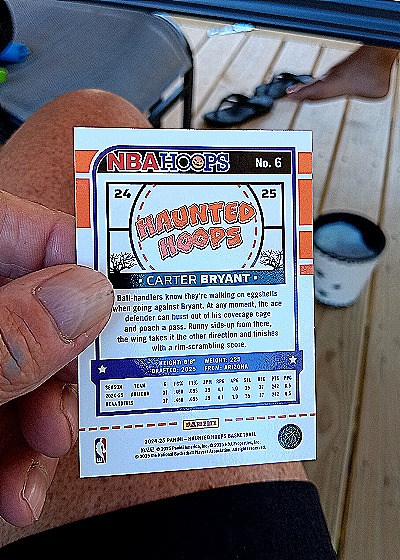 2024-25 Panini Haunted Hoops #6 Carter Bryant — back