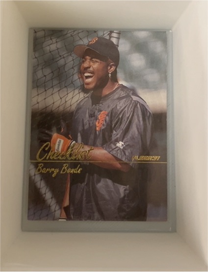 1997 Fleer Checklist #744 Barry Bonds — front