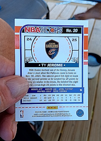 2024-25 Panini NBA Hoops #24-25 Ty Jerome — back