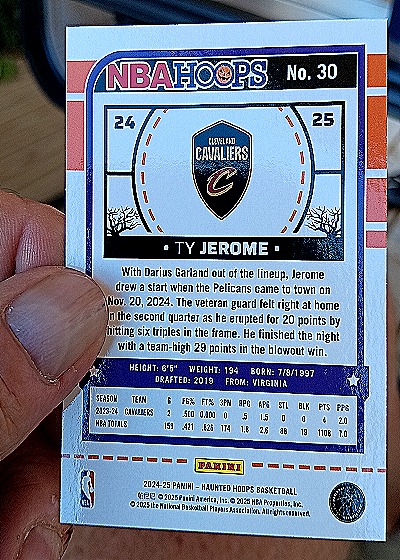 2024-25 Panini NBA Hoops #30 Ty Jerome — back