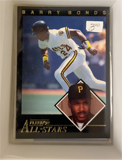 1992 Fleer All-Stars #3 Barry Bonds — front