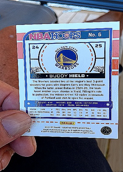 2024-25 Panini NBA Hoops #24-25 Buddy Hield — back