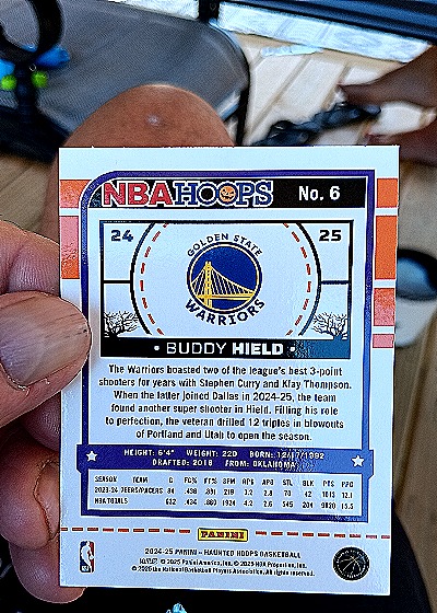 2024-25 Panini NBA Hoops #6 Buddy Hield — back