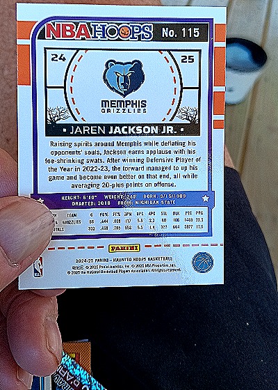 2024-25 Panini NBA Hoops #115 Jaren Jackson Jr. — back