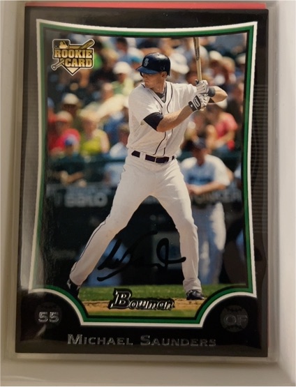 2009 Bowman #55 Michael Saunders — front
