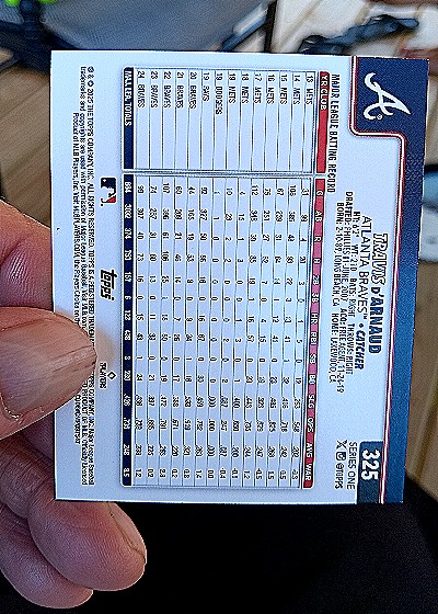 2025 Topps Series 1 #325 Travis d'Arnaud — back