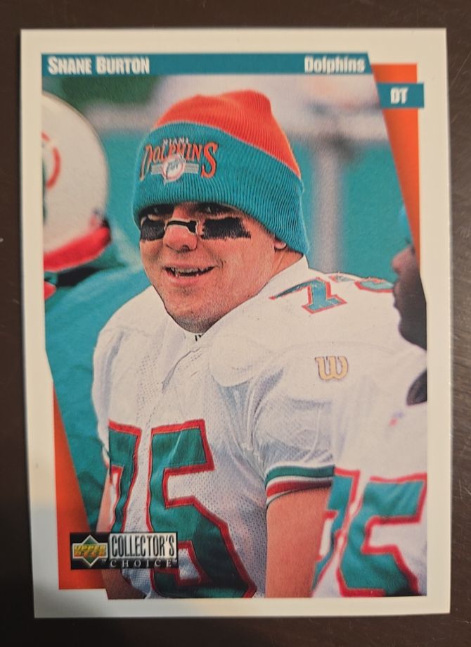 1997 Collector's Choice #170 Shane Burton Rookie Miami Dolphins — front