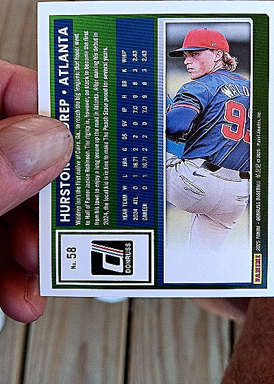 2025 Donruss #58 Hurston Waldrep — back