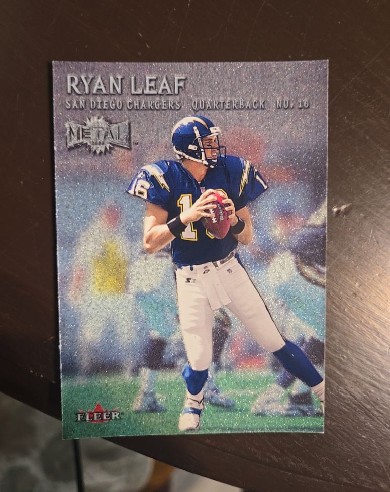 2000 Fleer Metal #195 Ryan Leaf — front